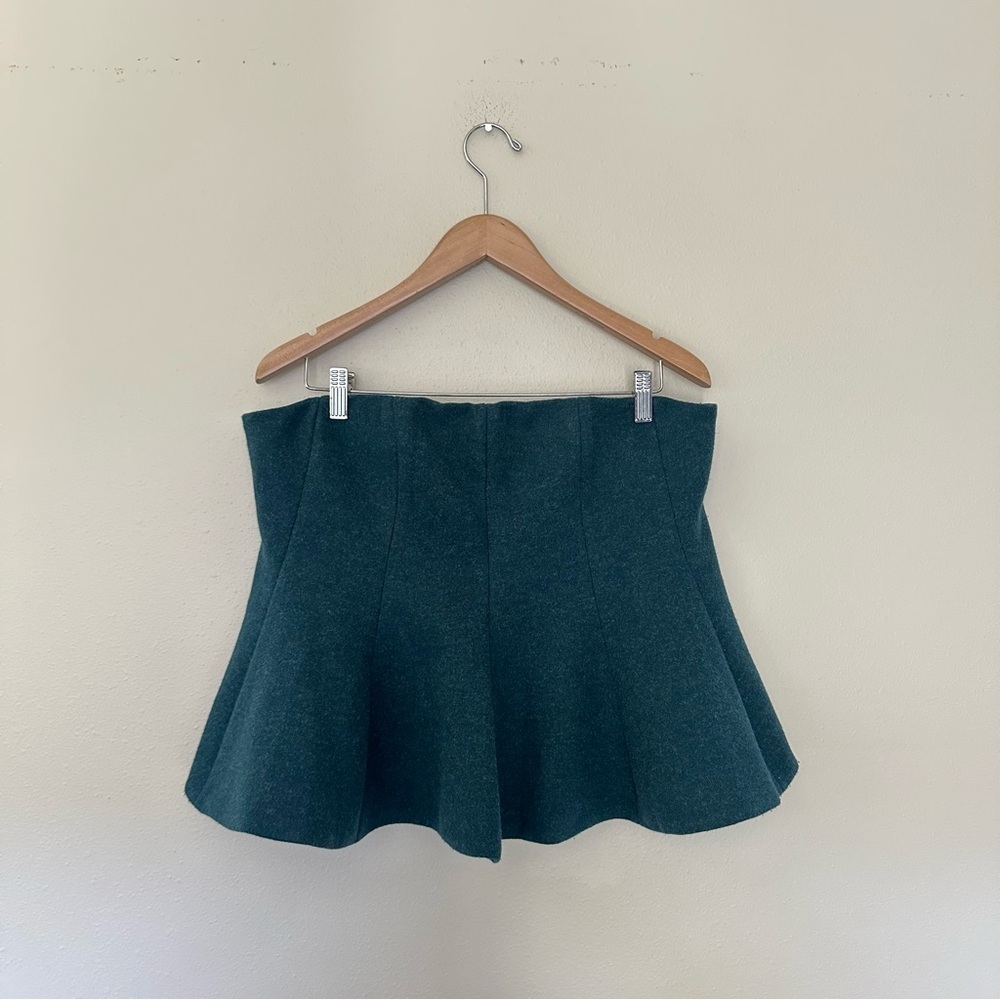 MARE MARE x Anthropologie Size Large Chic Strapless‎ Felt Peplum Top Women's - Picture 3 of 9